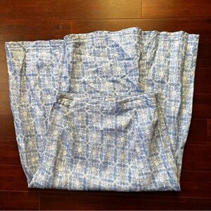 Gorgeous blue floral 100% linen Vintage LL Bean Maxi skirt